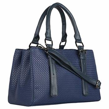 Blue Textured Handbag 2