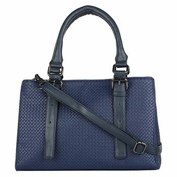 Blue Textured Handbag 3