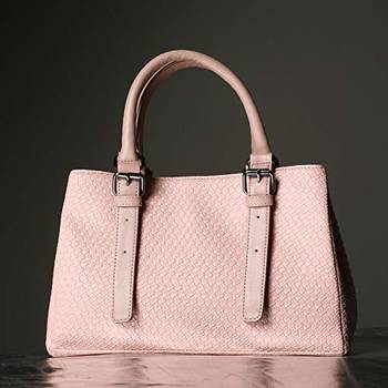 Pink Textured Handbag 1
