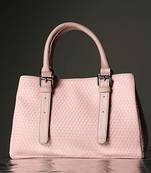 Pink Textured Handbag