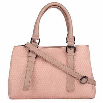 Pink Textured Handbag 2