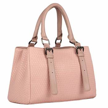 Pink Textured Handbag 4