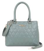 Green Quilted Solid Handheld Bag