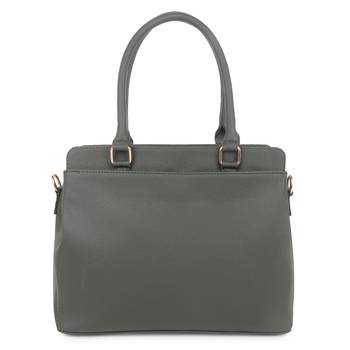 Green Solid Embroidery Handheld Bag 2