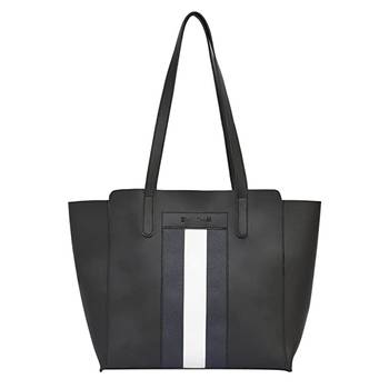 Women Black Solid Tote Bag 1