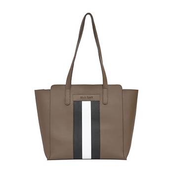 Women Brown Solid Tote Bag 1