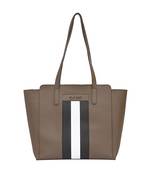 Women Brown Solid Tote Bag