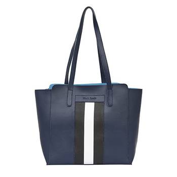 Women Blue Solid Tote Bag 1