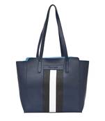 Women Blue Solid Tote Bag
