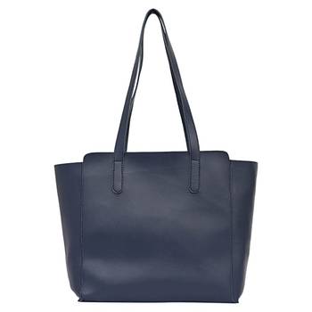 Women Blue Solid Tote Bag 2