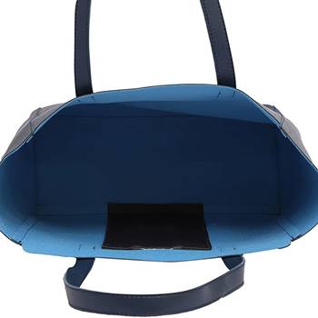Women Blue Solid Tote Bag 4