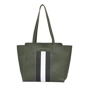 Women Green Solid Tote Bag 1