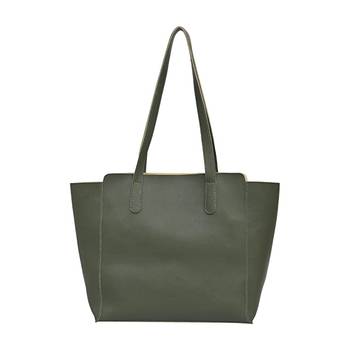 Women Green Solid Tote Bag 2