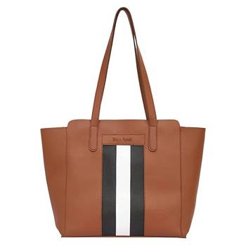 Women Tan Solid Tote Bag 1