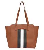 Women Tan Solid Tote Bag