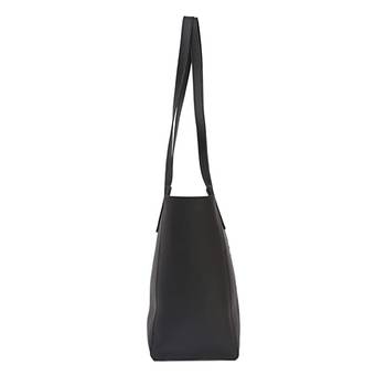 Women Black Solid Shopper Tote Bag 2