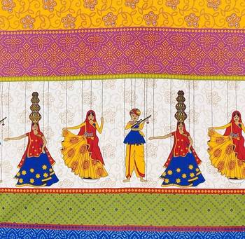 Jaipuri Sanganeri Prints Cotton Bed Sheet For Double Bed With Two Pillow Cover Size 90 x 100 Inch 2