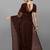 Brown Woven Net Saree With Blouse
