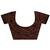Brown Woven Net Saree With Blouse