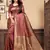 Maroon Woven Silk Blend Saree With Blouse