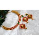 Antique kemp-green mango necklace set dj-01257