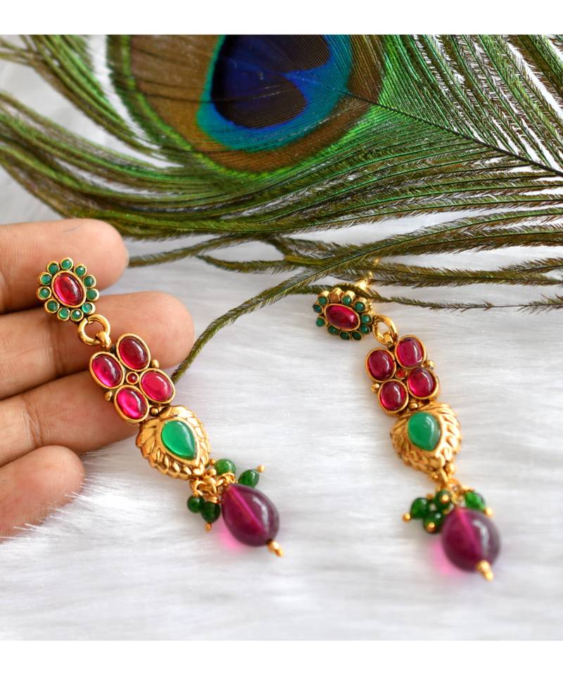 Antique kemp-green necklace set dj-01258