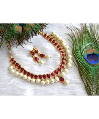 Antique pearl-kemp necklace set dj-01260 1