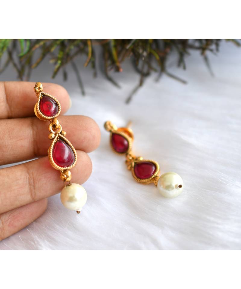 Antique pearl-kemp necklace set dj-01260