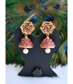 Antique kemp floral jhumkkas dj-01225