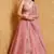Baby Pink Cording Dori With Zari Thread And 3Mm Sequence Embroidered Malai Satin Silk Lehenga
