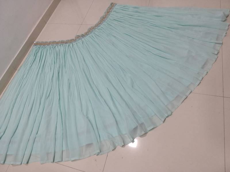  Turquoise Crush Work Faux Georgette Lehenga Choli