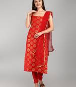 Women Silk Blend Kurta Pant with Dupatta Set