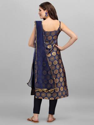 Women Silk Blend Kurta Pant with Dupatta Set 2