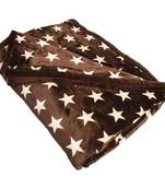 Ajanta Handloom House Flannel Single Blanket Brown