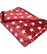 Ajanta Handloom House Flannel Double Blanket Maroon