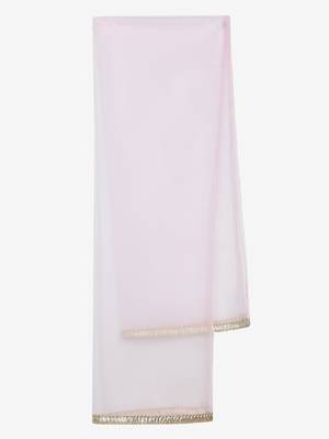 Girls Pink & Gold-Toned Printed Ready To Wear Lehenga Choli With Dupatta 5