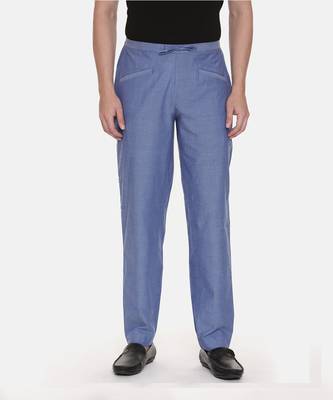 Blue Cotton Drawstring Pants 2