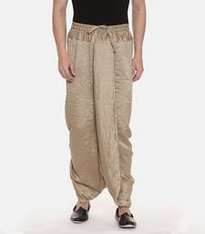 Gold Slub Silk Dhoti Pant