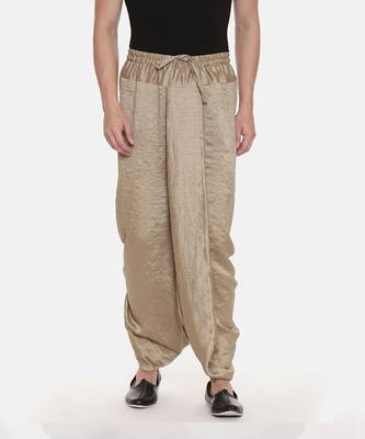 Gold Slub Silk Dhoti Pant 2