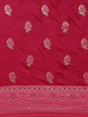 Wine woven silk blend saree with blouse 3