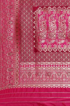 Wine woven silk blend saree with blouse