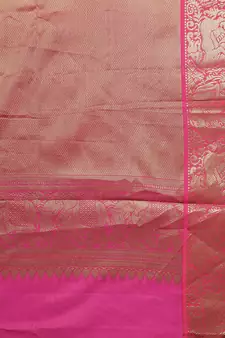 Navy Blue Woven silk blend Saree With Blouse