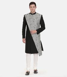 Silk/Chanderi Embroidered Sherwani
