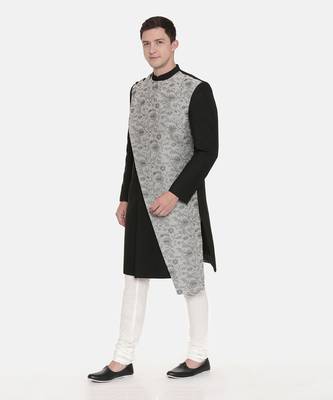 Silk/Chanderi Embroidered Sherwani 3