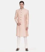 Pink Chanderi Embroidred Sherwani