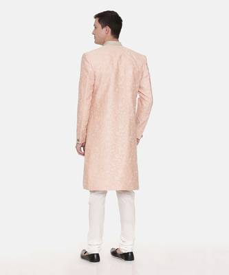Pink Chanderi Embroidred Sherwani 5