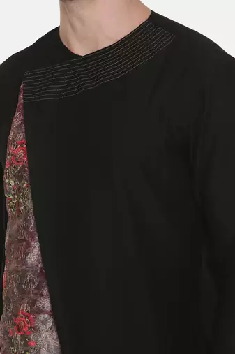 Silk Chanderi Printed Kurta Set