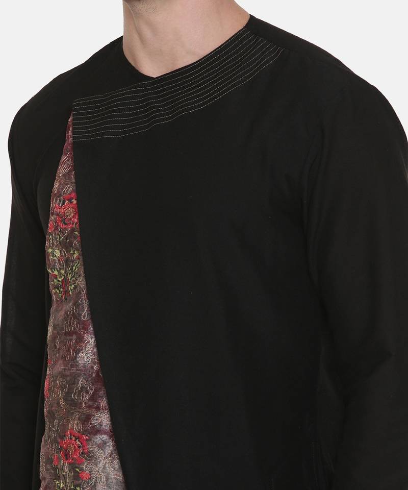 Silk Chanderi Printed Kurta Set