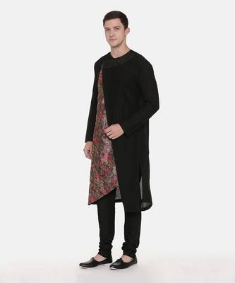 Silk Chanderi Printed Kurta Set 3