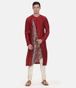 Silk Chanderi Printed Kurta Set